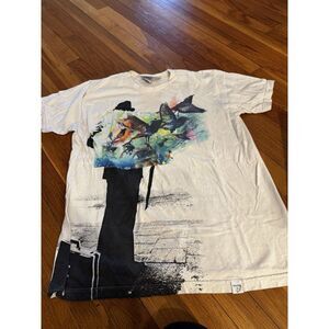 Vintage Imagination Foundation Birdman Men's Shirt Colorful Birds‎ Sz L USA Made